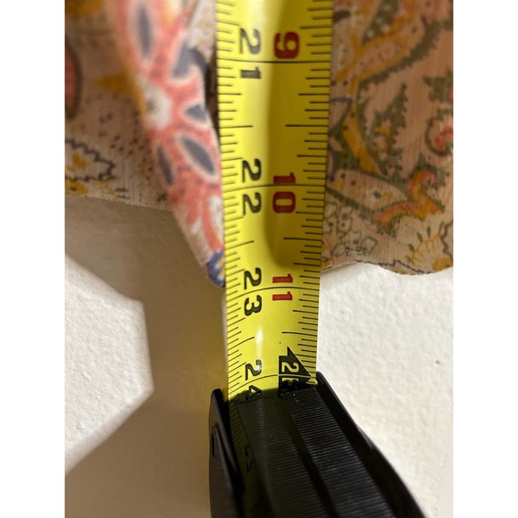 Fab’rik Women’s Beige Floral Crop Top Button Front Long Sleeve Size M - Picture 12 of 13